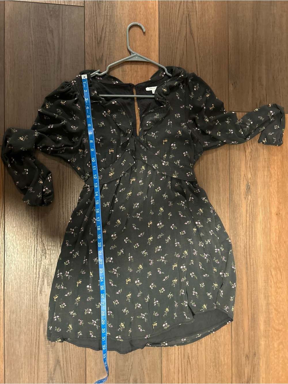 American Eagle Floral Ruffled Mini Dress, Vintage 90’s Inspired, Boho Babydoll M - Picture 8 of 10